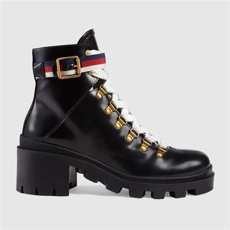 gucci boot stripe|Gucci ankle boots for women.